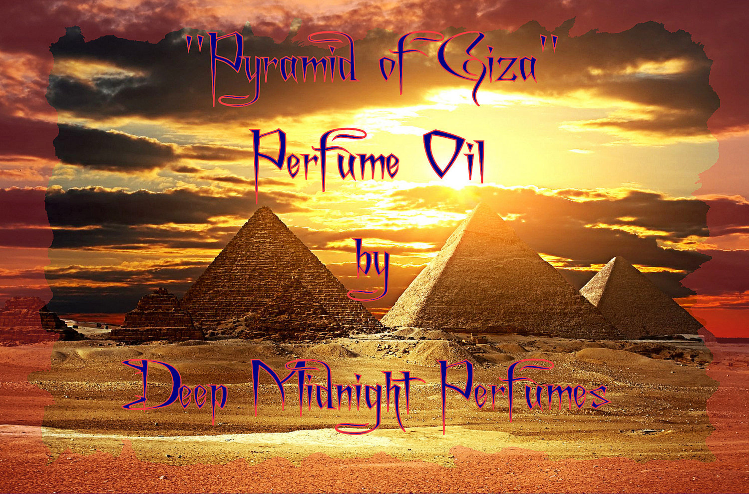 Pyramid of Giza Perfume Oil: white amber, oud, champaka flowers, desert sand, ancient perfume, Seven Wonders™ Perfume Collection